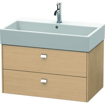 Dulap baza suspendat Duravit Brioso 784x442mm cu doua sertare stejar natur manere crom