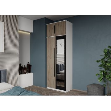 Dulap dormitor 2 usi San Remo+oglinda 83 x 240,3 cm - Dallas