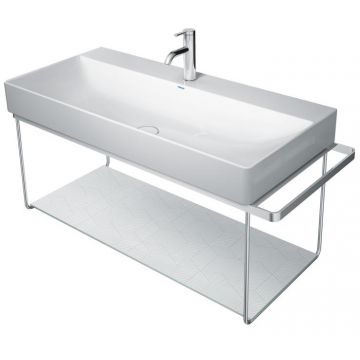 Consola metalica suspendata pentru lavoar Duravit DuraSquare 865x451mm cu port-prosop reversibil fara raft crom