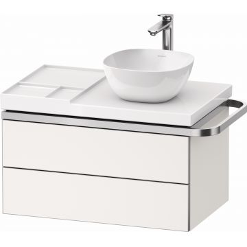 Dulap baza suspendat Duravit Aurena 784 x 492mm pentru blat ceramic cu doua sertare orientaredreapta inclus portprosop alb mat