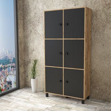 Dulap Multifunctional Birou - Dormitor Simuroom cu 6 usi, 96 x 40 x 197 cm