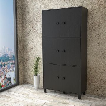 Dulap Multifunctional Birou - Dormitor Simuroom cu 6 usi, 96 x 40 x 197 cm