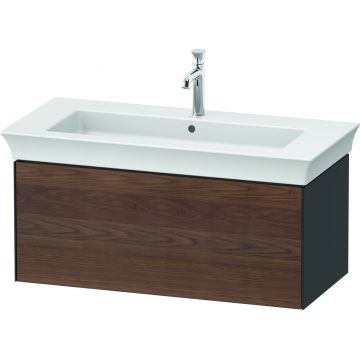 Dulap baza Duravit White Tulip cu 1 sertar pentru lavoar 105cm American Walnut Solid Wood