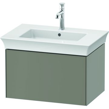 Dulap baza Duravit White Tulip cu 1 sertar pentru lavoar 75cm Stone Grey Satin Matt Lacquer