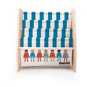 Bibliotecă de copii în culoare naturală din material textil 60x70 cm – Playmobil