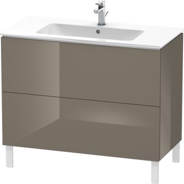 Dulap baza pe pardoseala Duravit L-Cube cu doua sertare 102cm gri flanel lucios