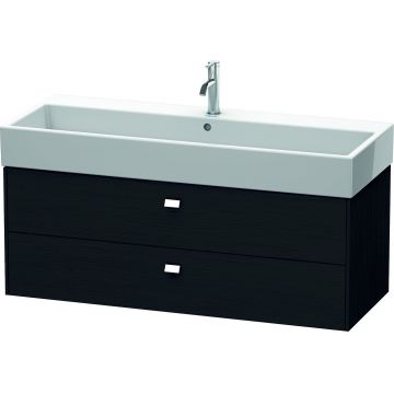 Dulap baza suspendat Duravit Brioso 1184x442mm cu doua sertare stejar negru manere crom