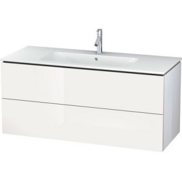 Dulap baza suspendat Duravit L-Cube 1220x481mm cu doua sertare alb lucios