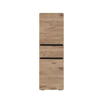 Dulap de baie în culoare naturală înalt/îngust cu aspect de lemn de stejar 38x130 cm Wisla – Støraa