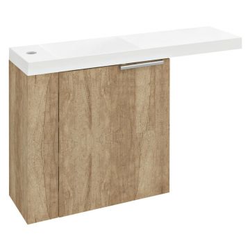 Dulap fără chiuvetă în culoare naturală suspendat cu aspect de lemn de stejar 50x50 cm Latus Vi – Sapho