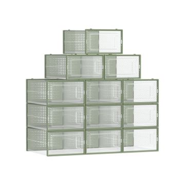 Pantofar plastic Songmics Transparent 33.3x23x14 cm