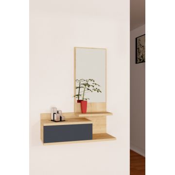 Consola Model Tress, Stejar/Antracit, 60x31.3x90 cm