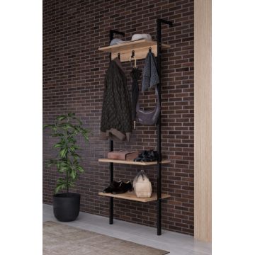 Dulap pentru hol Model P6-, Negru, 54x26x180 cm