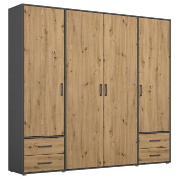 DULAP CU UȘI ROTATIVE gri, stejar Artisan DULAP CU UȘI ROTATIVE gri, stejar Artisan