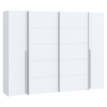 Dulap Verzo 4 usi alb melamina 270.5x61.5x210.5 cm Dulap Verzo 4 usi alb melamina 270.5x61.5x210.5 cm