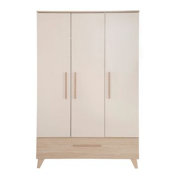 Șifonier de copii crem/în culoare naturală cu aspect de lemn de stejar 118x190x52 cm Sidney – Roba Șifonier de copii crem/în culoare naturală cu aspect de lemn de stejar 118x190x52 cm Sidney – Roba