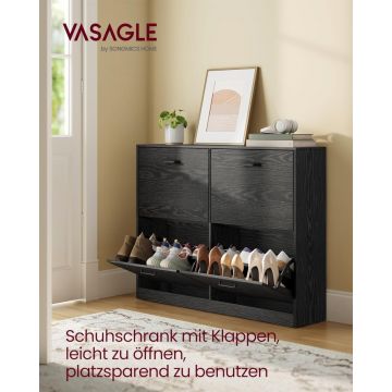 Pantofar Negru Vasagle, 16-28 perechi, 24 x 105.5 x 82.7 cm Pantofar Negru Vasagle, 16-28 perechi, 24 x 105.5 x 82.7 cm