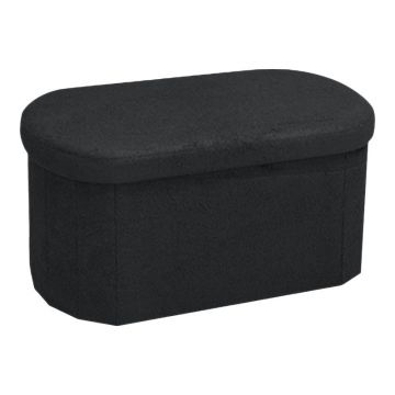 Bancuta hol cufar cu depozitare Ottoman Otto boucle Gri inchis 76x38x38 cm Bancuta hol cufar cu depozitare Ottoman Otto boucle Gri inchis 76x38x38 cm