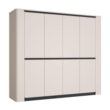 DULAP CU UȘI ROTATIVE negru, nisipiu DULAP CU UȘI ROTATIVE negru, nisipiu