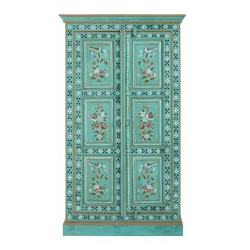 Dulap verde din lemn de mango 87x152x38 cm Prem – Støraa Dulap verde din lemn de mango 87x152x38 cm Prem – Støraa