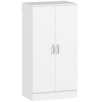 HOMCOM Dulap pentru Pantofi cu 6 Rafturi Ajustabile din Lemn 55x35x108 cm Alb | Aosom Romania HOMCOM Dulap pentru Pantofi cu 6 Rafturi Ajustabile din Lemn 55x35x108 cm Alb | Aosom Romania