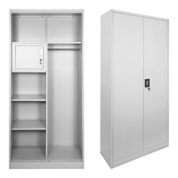 Vestiar metal cu seif Zogi Gri deschis 90x45x180 cm Vestiar metal cu seif Zogi Gri deschis 90x45x180 cm
