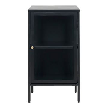 Vitrină neagră din metal 45x85 cm Carmel – Unique Furniture